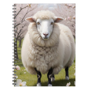 Caderno Espiral Ovinos Fofos Bons