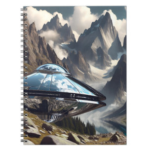 Caderno Espiral ÓVNI que pousou nas montanhas Reflexão