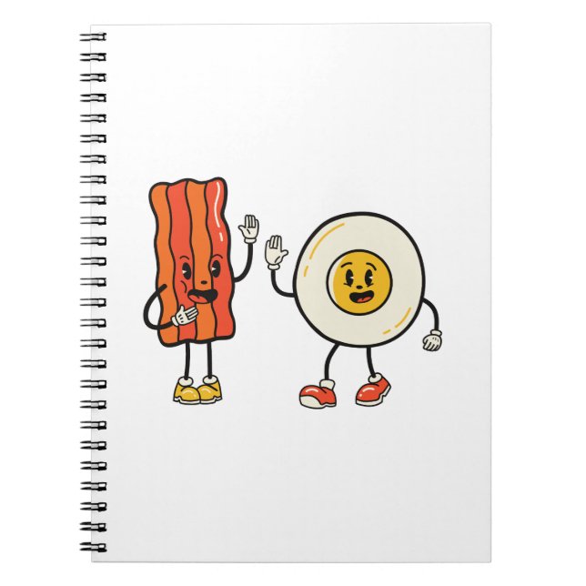 Caderno Espiral Ovo De Cuta E Bacon (Frente)