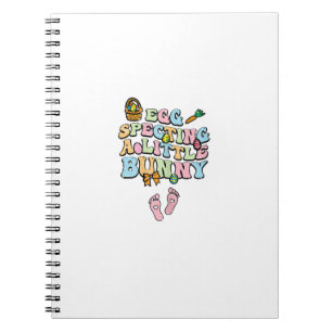 Caderno Espiral Ovo Esperando Um Pequeno Coelho Páscoa Anúncio de 