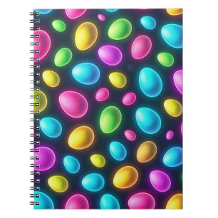 Caderno Espiral Ovo/Primavera de Páscoa de cor clara/néon