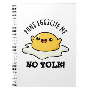 Caderno Espiral Ovos Me Eggcite Não Gema Piada Engraçada de Ovo