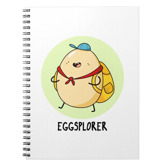 Caderno Espiral Ovosplorador Piada Explorador de Ovos Divertida (Frente)