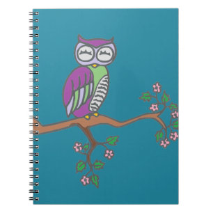 Caderno Espiral Owl Art Night Blue