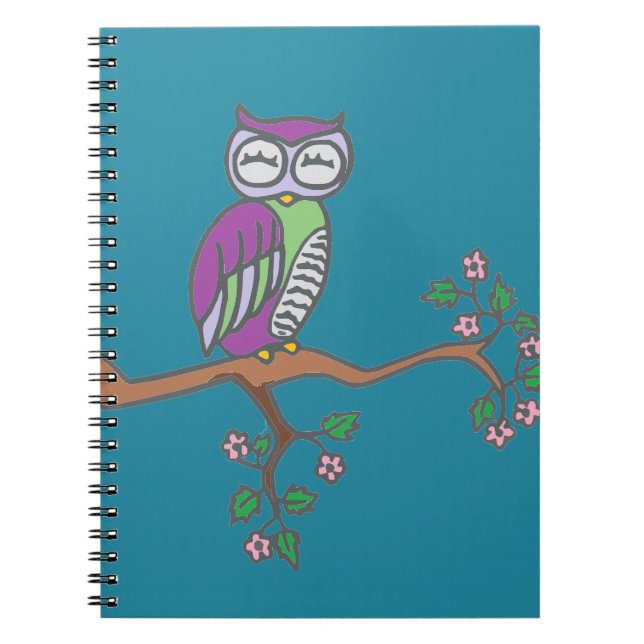 Caderno Espiral Owl Art Night Blue (Frente)