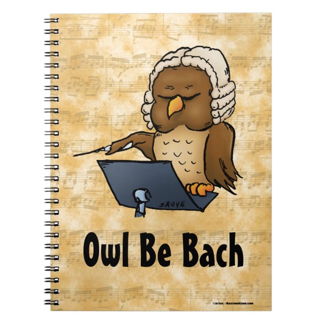 Caderno Espiral Owl Be Bach (Frente)