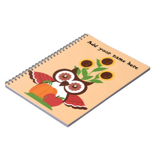 Caderno Espiral Owl design