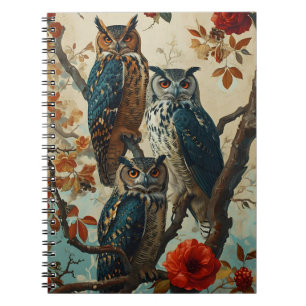 Caderno Espiral Owls Vintage