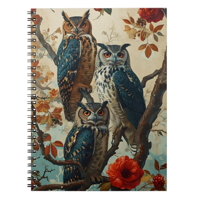 Caderno Espiral Owls Vintage (Frente)