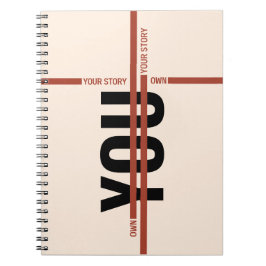 Caderno Espiral Own Your Story Shirt – Bold Motivational Quote