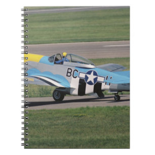 Caderno Espiral P-51 D norte-americano Dazzling Donna no