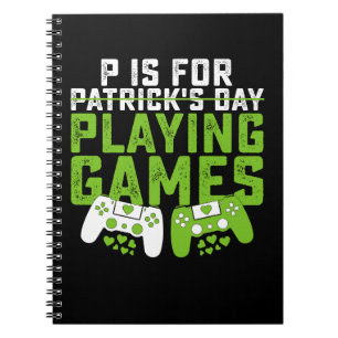 Caderno Espiral P É Para Jogar Jogos Jogador De Jogos Dia De São P