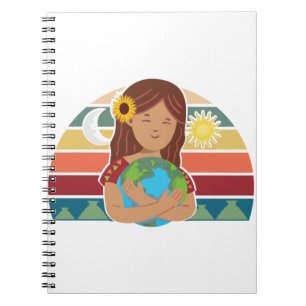 Caderno Espiral Pachamama Terra Mãe Inca Deus Girassol