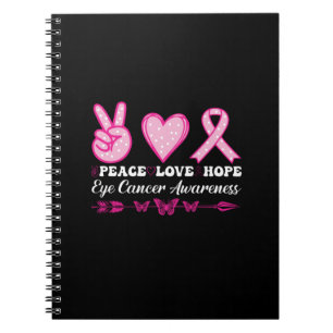 Caderno Espiral paciência amor esperança olhal cancer
