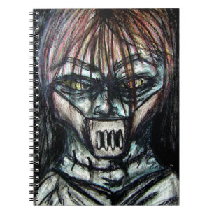 Caderno Espiral Paciente Amordaçado em Colete de Força Arte em Car