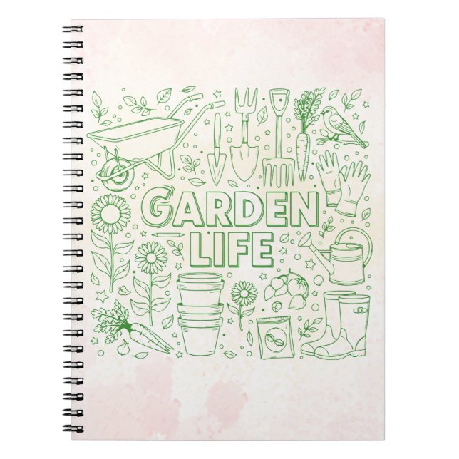 Caderno Espiral Pacote de Jardim (Frente)