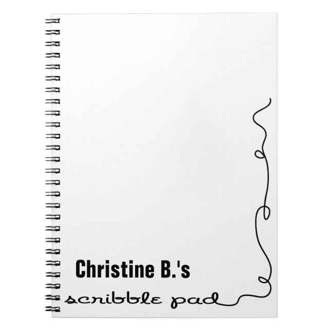 Caderno Espiral Pad de Scribble Personalizado (Frente)