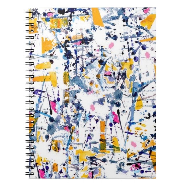 Caderno Espiral padrão abstrato (Frente)