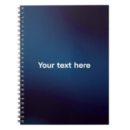 Caderno Espiral Padrão Abstrato Azul Escuro | Adicionar Texto