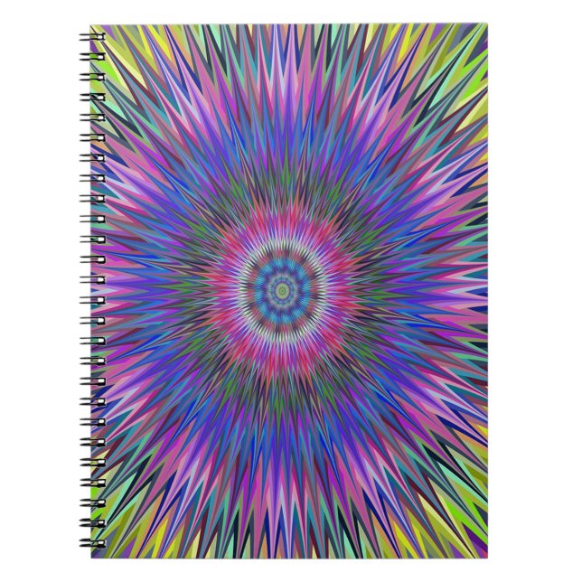 Caderno Espiral Padrão abstrato Bulls-eye (Frente)