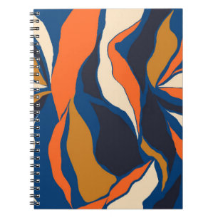 Caderno Espiral Padrão abstrato colorido desenhado à mão. Creative