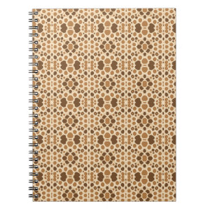 Caderno Espiral padrão abstrato com formas orgânicas suaves