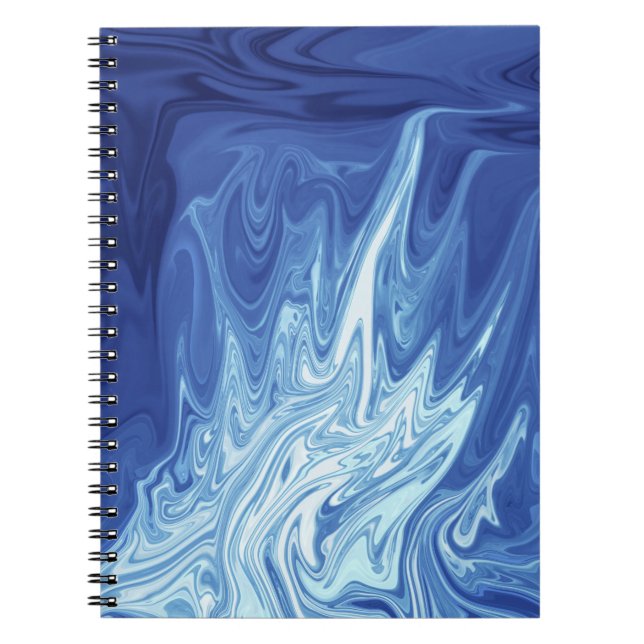 Caderno Espiral Padrão abstrato de Aquarela (Frente)