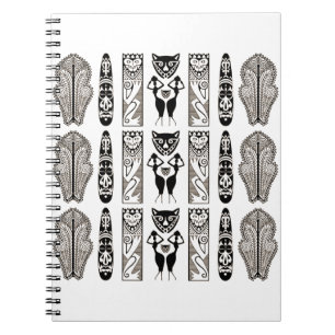 Caderno Espiral Padrão Africano