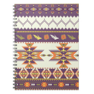 Caderno Espiral Padrão aztec incolor
