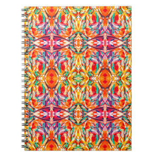 Caderno Espiral Padrão Boêmio Caleidoscópio