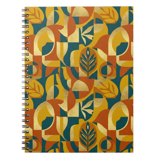 Caderno Espiral Padrão Botânico (Frente)