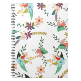 CADERNO ESPIRAL PADRÃO BOTÂNICO FLORAL COLORIDO FOLCLÓRICO