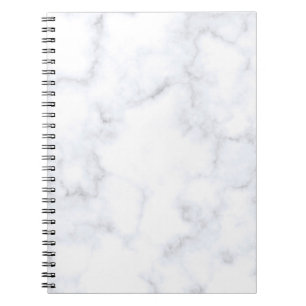 Caderno Espiral Padrão branco de textura mármore