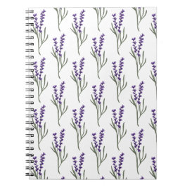 Caderno Espiral Padrão branco do notebook lavanda