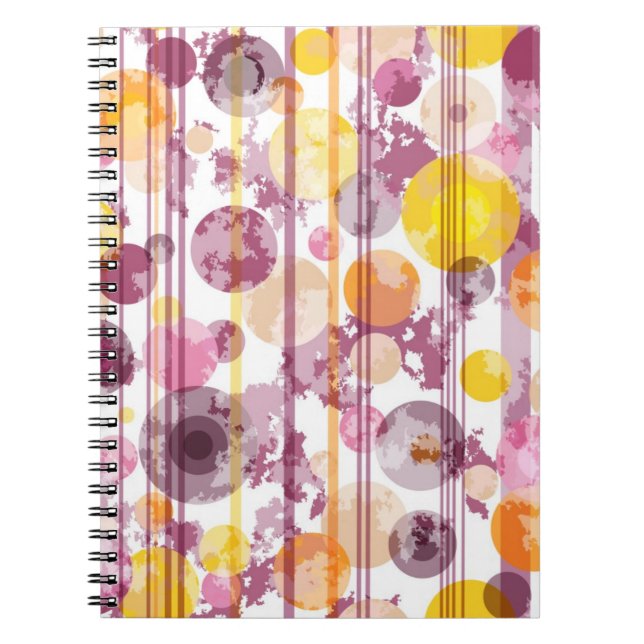 Caderno Espiral Padrão Branco Em Destaque (Frente)