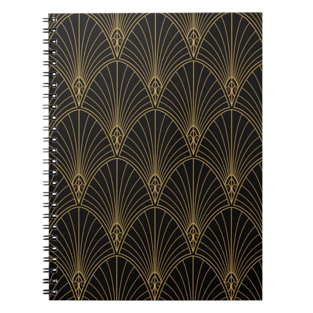 Caderno Espiral Padrão Clássico de Deco sem Olhos. Styli Geométric (Frente)