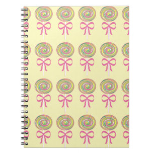 Caderno Espiral Padrão colorido dos lábios
