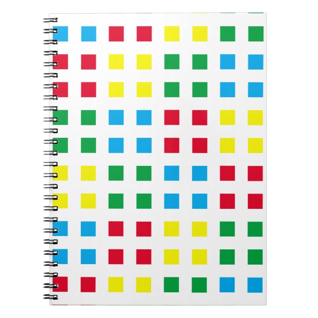 Caderno Espiral Padrão colorido geométrico (Frente)