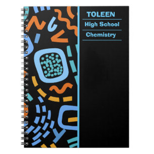 Caderno Espiral Padrão Colorido Personalizado