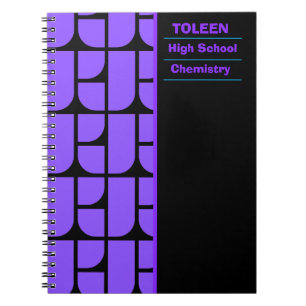 Caderno Espiral Padrão Colorido Personalizado