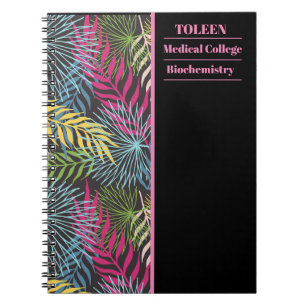 Caderno Espiral Padrão Colorido Personalizado