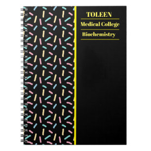 Caderno Espiral Padrão Colorido Personalizado