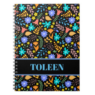 Caderno Espiral Padrão Colorido Personalizado