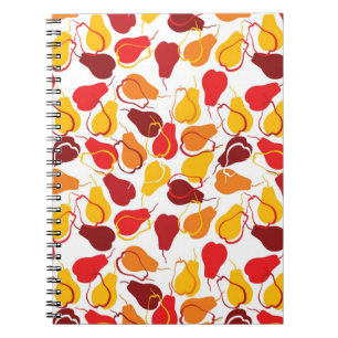 Caderno Espiral Padrão com peras