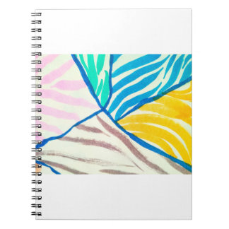 Caderno Espiral Padrão contínuo com frutas. Carimbo texturizado.