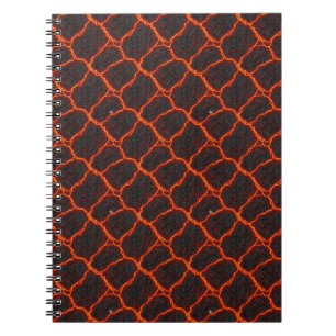 Caderno Espiral Padrão contínuo de fluxo de lava