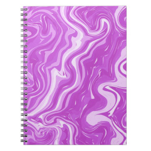 Caderno Espiral Padrão Cor-de-rosa Abstrato Marble sem costura