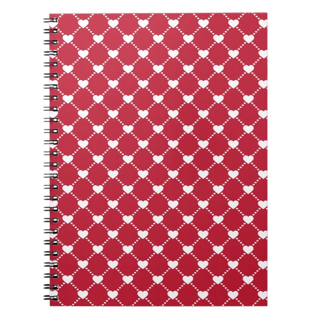 Caderno Espiral Padrão/Corações (Frente)
