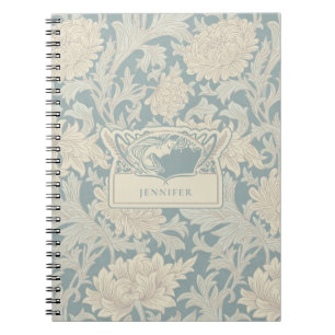 Caderno Espiral Padrão Crisântemo de William Morris