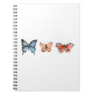 Caderno Espiral Padrão da borboleta